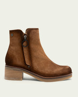 BOTTINES EN DAIM AVEC ÉCLAIR LUNA CUIR