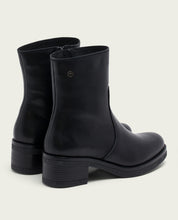 BOTTINES EN CUIR AVEC FERMETURE ÉCLAIR LOLA NOIR