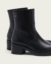 BOTTINES EN CUIR AVEC FERMETURE ÉCLAIR LOLA NOIR