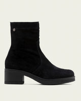 BOTTINES EN CUIR AVEC FERMETURE ÉCLAIR LIDIA NOIR