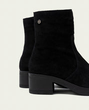 BOTTINES EN CUIR AVEC FERMETURE ÉCLAIR LIDIA NOIR