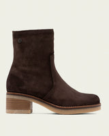 BOTTINES EN CUIR AVEC FERMETURE ÉCLAIR LIDIA MOKA
