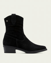 BOTTINES EN CUIR AVEC FERMETURE ÉCLAIR MALENA NOIR