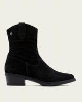 BOTTINES EN CUIR AVEC FERMETURE ÉCLAIR MALENA NOIR
