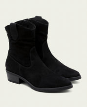 BOTTINES EN CUIR AVEC FERMETURE ÉCLAIR MALENA NOIR