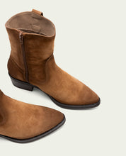 BOTINES DE PIEL CON CREMALLERA MALENA CUERO