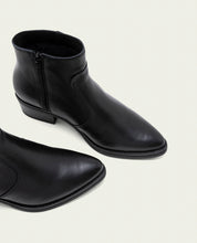 BOTTINES EN CUIR AVEC FERMETURE ÉCLAIR MIREIA NOIR