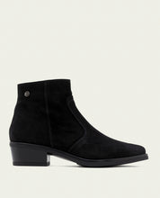 BOTTINES EN CUIR AVEC FERMETURE ÉCLAIR MARINA NOIR