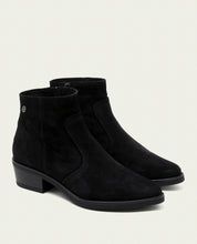 BOTTINES EN CUIR AVEC FERMETURE ÉCLAIR MARINA NOIR