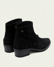 BOTTINES EN CUIR AVEC FERMETURE ÉCLAIR MARINA NOIR