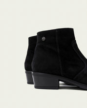BOTTINES EN CUIR AVEC FERMETURE ÉCLAIR MARINA NOIR