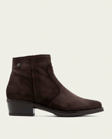 BOTTINES EN CUIR AVEC FERMETURE ÉCLAIR MARINA MOKA