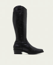 BOTTES EN CUIR AVEC FERMETURE ÉCLAIR MÓNICA NOIR
