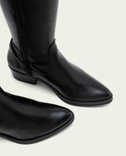 BOTTES EN CUIR AVEC FERMETURE ÉCLAIR MÓNICA NOIR