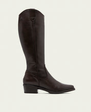 BOTTINES EN CUIR NOIR AVEC FERMETURE MÓNICA MOKA