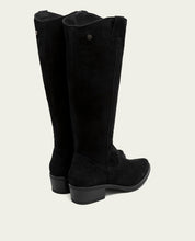 BOTTES EN CUIR AVEC FERMETURE ÉCLAIR MANUELA NOIR