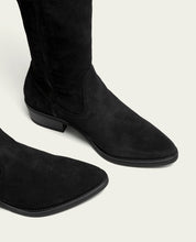 BOTTES EN CUIR AVEC FERMETURE ÉCLAIR MANUELA NOIR
