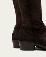 BOTTES EN CUIR AVEC FERMETURE ÉCLAIR MANUELA MOKA