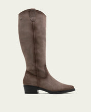 BOTTES EN CUIR AVEC FERMETURE ÉCLAIR MANUELA GRIS
