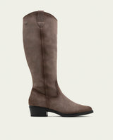 BOTTES EN CUIR AVEC FERMETURE ÉCLAIR MANUELA GRIS