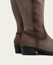 BOTTES EN CUIR AVEC FERMETURE ÉCLAIR MANUELA GRIS