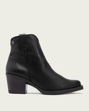 BOTTINES COWBOY EN CUIR AVEC ÉCLAIR NATALIA NOIR