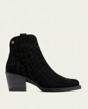 BOTTINES COWBOY EN CUIR AVEC ÉCLAIR NOELIA TAUPE