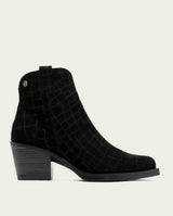 BOTTINES COWBOY EN CUIR AVEC ÉCLAIR NOELIA TAUPE