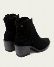 BOTTINES COWBOY EN CUIR AVEC ÉCLAIR NOELIA TAUPE