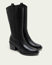 BOTTES COWBOY EN CUIR AVEC ÉCLAIR NEREA NOIR