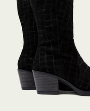 BOTTES DE COW-BOY EN CUIR AVEC ÉCLAIR NURIA NOIR