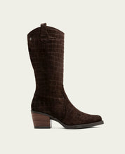 BOTTES COWBOY EN CUIR NURIA MOKA