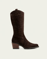 BOTTES COWBOY EN CUIR NURIA MOKA