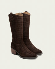 BOTTES COWBOY EN CUIR NURIA MOKA