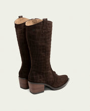 BOTTES COWBOY EN CUIR NURIA MOKA