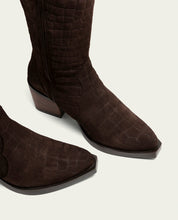 BOTTES COWBOY EN CUIR NURIA MOKA