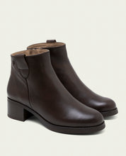 BOTTINES EN CUIR À TALONS MOKA RANIA