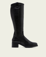 BOTTINES EN CUIR À TALONS OLIVIA MOKA