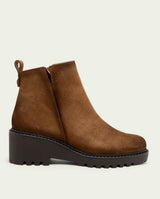 BOTTINES EN CUIR À TALON COMPENSÉ PAULA CUIR