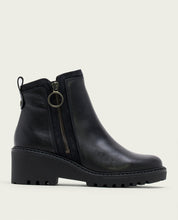 BOTTINES EN CUIR ET FERMETURE ÉCLAIR PAZ NOIR