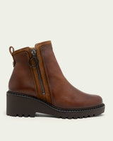 BOTTINES EN CUIR ET FERMETURE ÉCLAIR PAZ CUIR