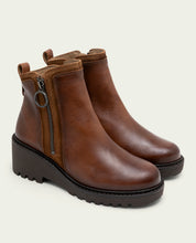 BOTTINES EN CUIR ET FERMETURE ÉCLAIR PAZ CUIR
