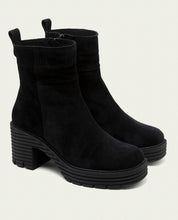 BOTTINES À TALONS EN CUIR AVEC FERMETURE ÉCLAIR SALMA NOIR