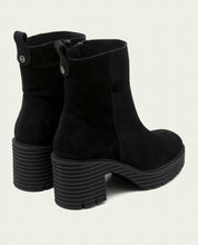 BOTTINES À TALONS EN CUIR AVEC FERMETURE ÉCLAIR SALMA NOIR