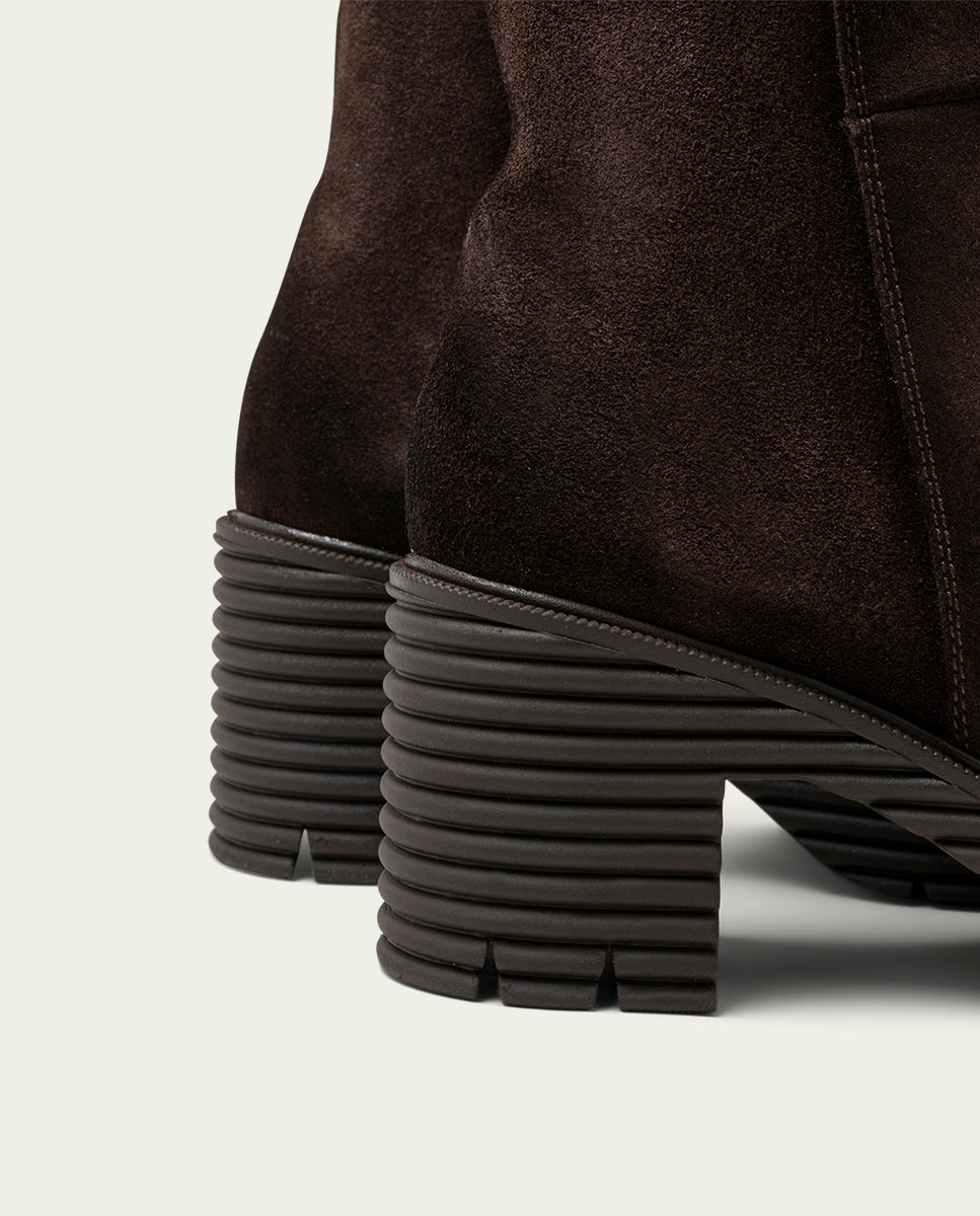 BOTTES À FERMETURE ÉCLAIR SALMA MOKA