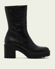 BOTTES EN CUIR AVEC FERMETURE ÉCLAIR SONIA NOIR