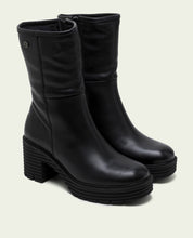 BOTTES EN CUIR AVEC FERMETURE ÉCLAIR SONIA NOIR