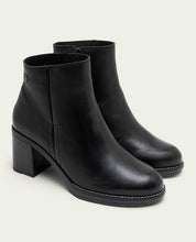BOTTINES EN CUIR À TALONS TERESA NOIR