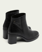 BOTTINES EN CUIR À TALONS TERESA NOIR