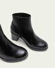 BOTTINES EN CUIR À TALONS TERESA NOIR